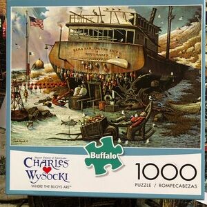 Charles Wysocki “where the buoys are” 1000 piece puzzle complete with poster